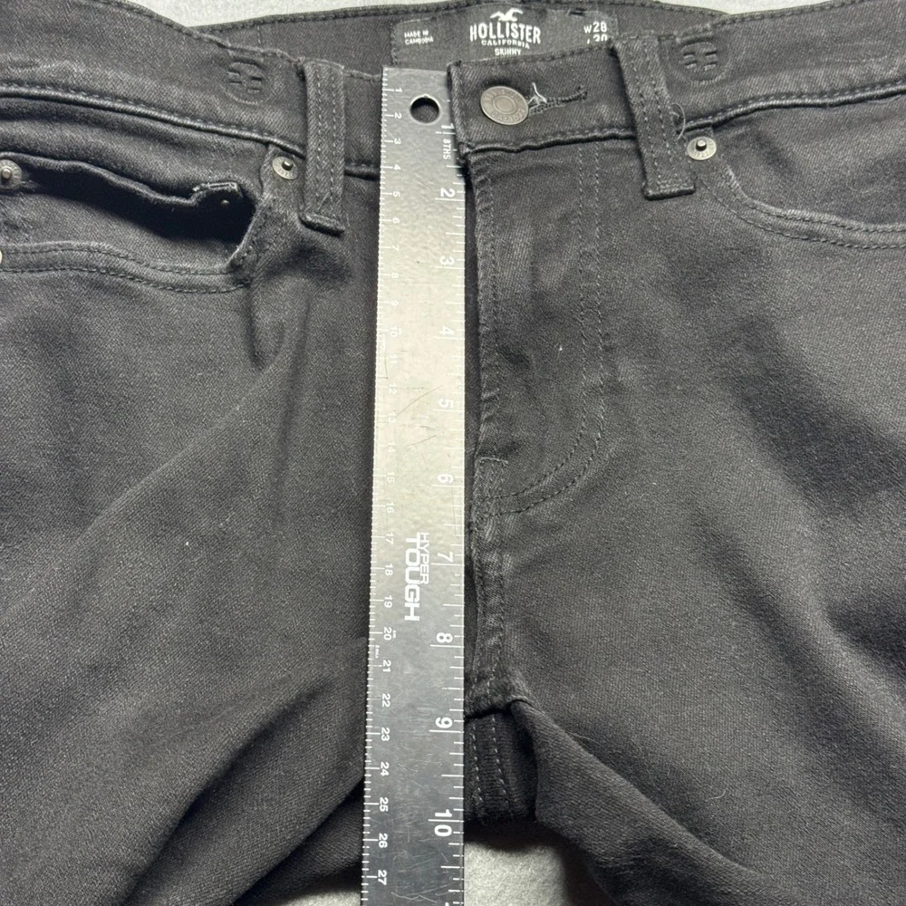 Hollister Advanced Stretch Skinny Jeans Black Mens 28x30 Slim Fit Denim